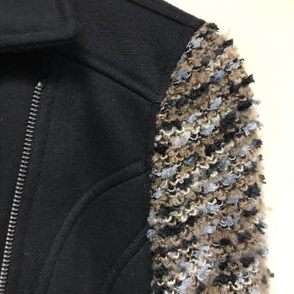 THML.  Black Jacket with knit sleeves.  Size XS - Picture 5 of 7